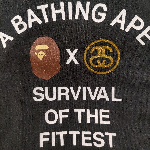 A BATHING APE(アベイシングエイプ)のSTUSSYエイプTシャツBAPE KIDS90cm黒A BATHING APE キッズ/ベビー/マタニティのキッズ服男の子用(90cm~)(Tシャツ/カットソー)の商品写真