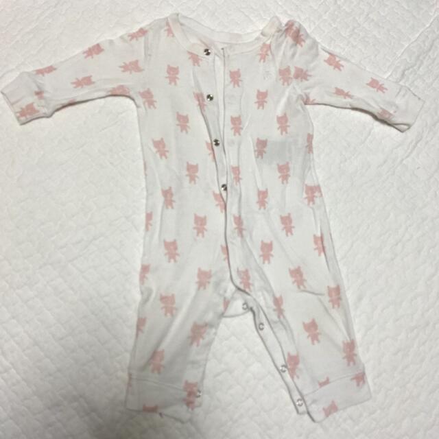 babyGAP(ベビーギャップ)のgap ブラナンベア　ピンク　ホワイト　ロンパース　カバーオール キッズ/ベビー/マタニティのベビー服(~85cm)(ロンパース)の商品写真