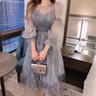 オーガンジーレイヤード ドレス メゾンドライラ Maison de lylaの通販 ... LYTLAパーティドレス