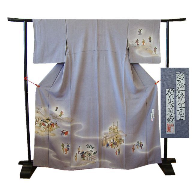 夏物「縁」150ｃｍ～156ｃｍ 京の名工 樽本伊勢蔵 訪問着 正絹 Ｌ２９０