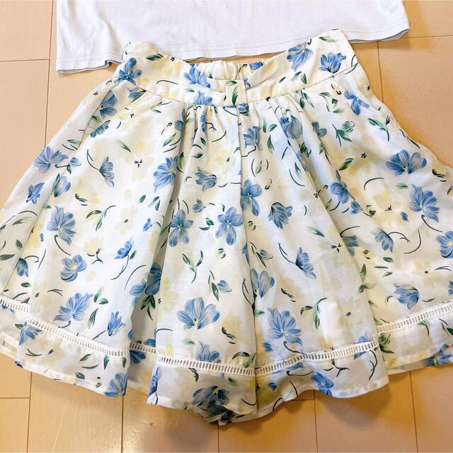 pom ponette(ポンポネット)のポンポネット　カットソー+ショートフレアパンツ キッズ/ベビー/マタニティのキッズ服女の子用(90cm~)(Tシャツ/カットソー)の商品写真