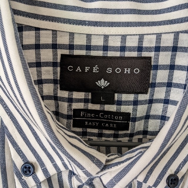 AOKI(アオキ)のCAFE SOHO メンズ ストライプ ボタンダウンシャツ メンズのトップス(シャツ)の商品写真