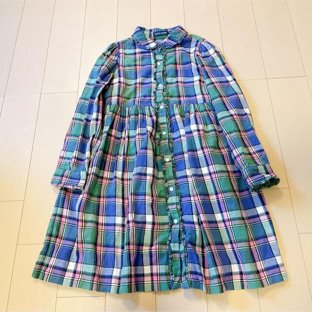 Ralph Lauren(ラルフローレン)のラルフローレン　チェックシャツワンピース　120 キッズ/ベビー/マタニティのキッズ服女の子用(90cm~)(ワンピース)の商品写真