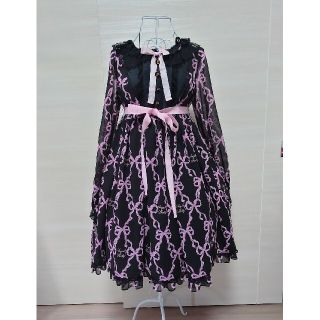 アンジェリックプリティー(Angelic Pretty)のAngelic Pretty Sweetie Ribbon ワンピースクリップ付(ひざ丈ワンピース)