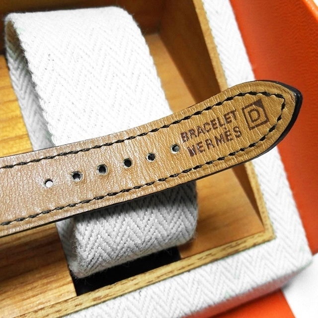 美品 HERMES✨エルメス Hウォッチ HH1.210 ブラック レザーベルト