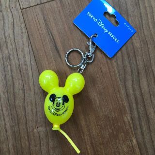 東京ディズニーランド　キーチェーン　バルーン　黄色　風船(キャラクターグッズ)