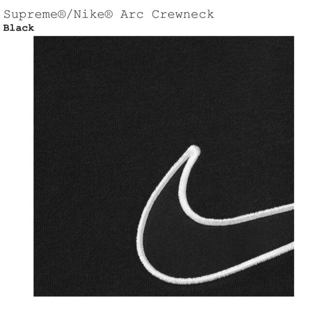 Supreme(シュプリーム)のL Supreme / Nike Arc Crewneck クルーネック 黒 メンズのトップス(スウェット)の商品写真