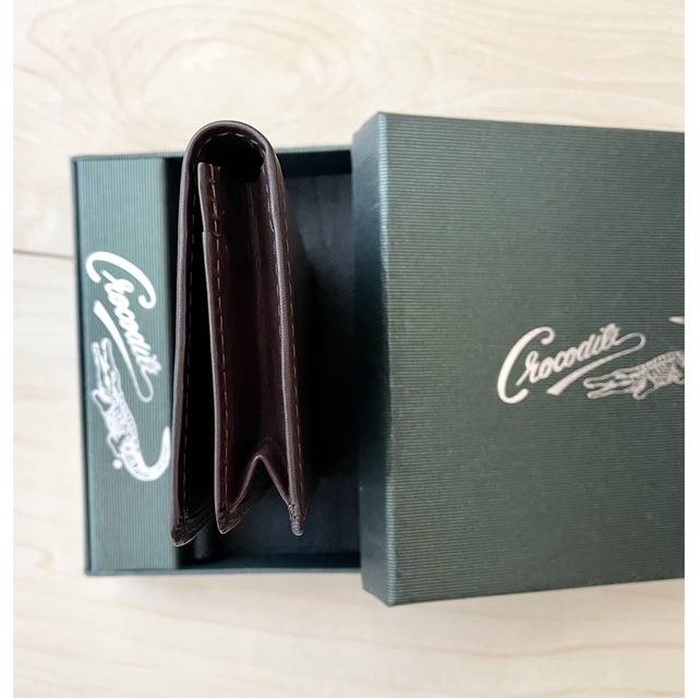 DAKS - カードケース 定期入れ 名刺入れ 牛革 クロコダイル ブラウン