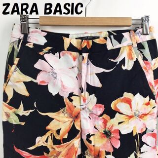 ザラ(ZARA)のザラ ベーシック コレクション 花柄 カプリパンツ USサイズ06 レディース(カジュアルパンツ)