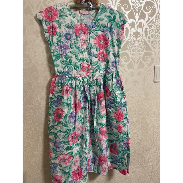 逆輸入 ERMANNOSCERVINO 花柄シルクワンピース L 大きいサイズ 白 tdh