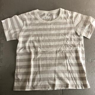 ムジルシリョウヒン(MUJI (無印良品))の無印 ボーダー Tシャツ 130 男の子 女の子 美品(Tシャツ/カットソー)