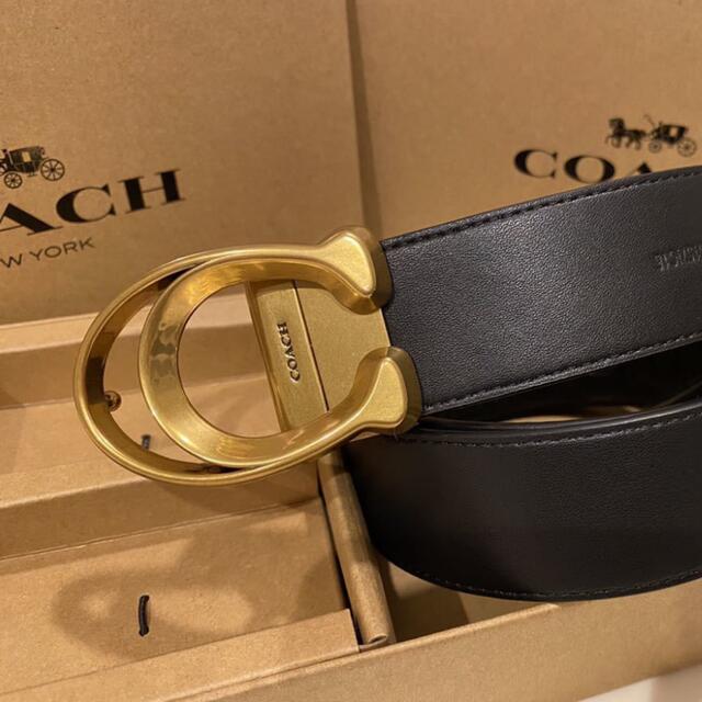 COACH(コーチ)のコーチ　新品リバーシブル シグネチャー レザーベルト フリーサイズ バックル回転 メンズのファッション小物(ベルト)の商品写真