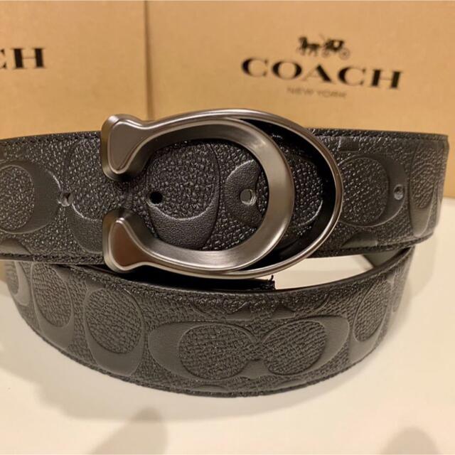 COACH(コーチ)のコーチ　新品リバーシブル シグネチャー レザーベルト フリーサイズ バックル回転 メンズのファッション小物(ベルト)の商品写真