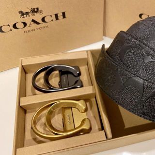 コーチ(COACH)のコーチ　新品リバーシブル シグネチャー レザーベルト フリーサイズ バックル回転(ベルト)