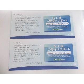 スギ薬局 株主優待パスポート 2枚セット　(ショッピング)