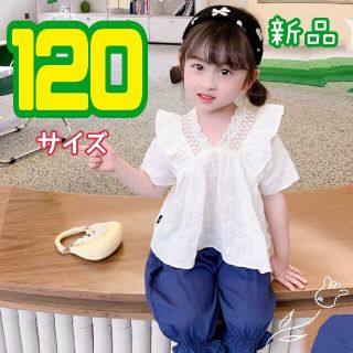 【在庫処分セール】  キッズ ブラウス 120cm カントリー調 送料無料(ブラウス)