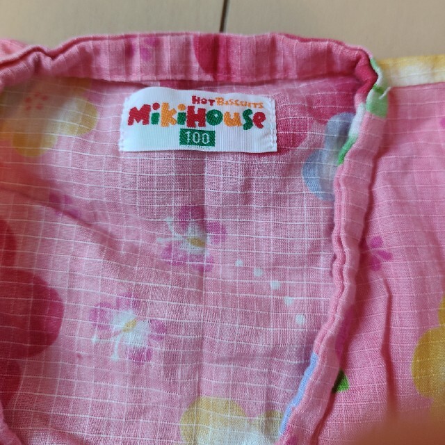 ミキハウス甚平　100サイズ キッズ/ベビー/マタニティのキッズ服女の子用(90cm~)(甚平/浴衣)の商品写真