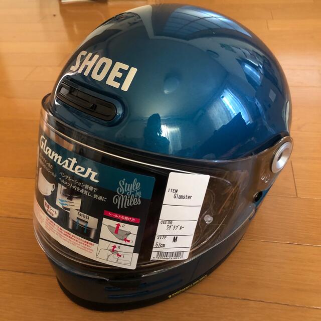 新品】SHOEI ヘルメット グラムスター Mサイズ ラグナブルー 品質の