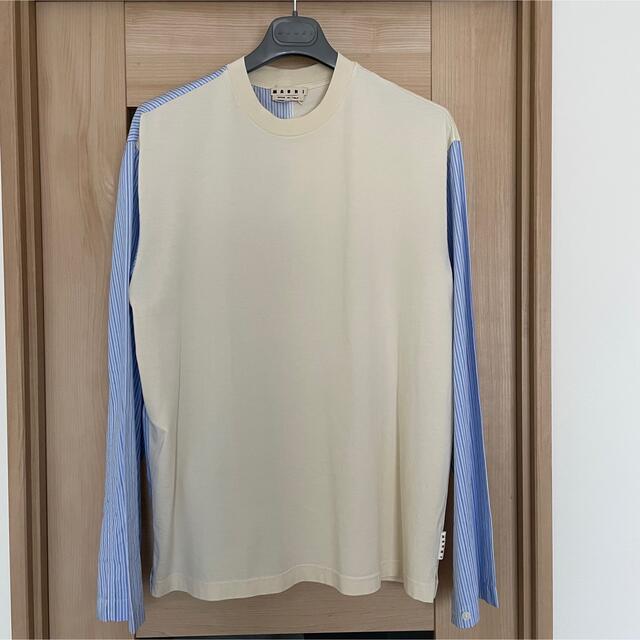 ファッション Marni - 【21SS】MARNI ブルーストライプカットソー Tシャツ/カットソー(半袖/袖なし)