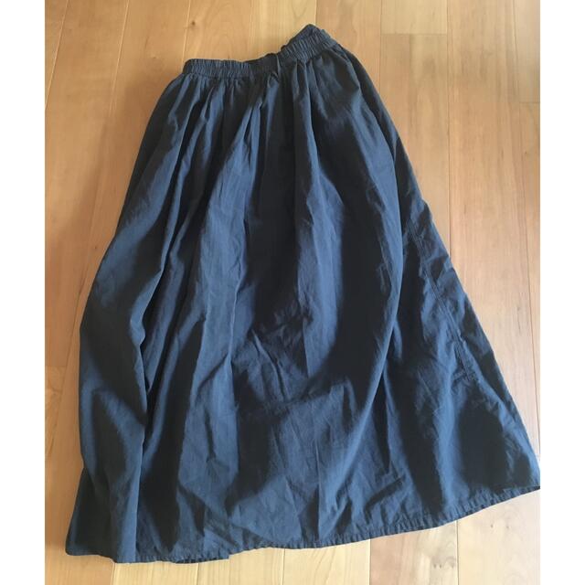 MUJI (無印良品)(ムジルシリョウヒン)の無印良品　洗いざらし強撚ギャザースカート　XS〜S レディースのスカート(ロングスカート)の商品写真