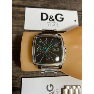 ドルチェアンドガッバーナ(DOLCE&GABBANA)のD&G ドルガバ メンズ腕時計 クロノグラフ 新品ステンレスベルト スクエア(腕時計(アナログ))