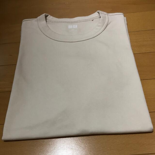 UNIQLO(ユニクロ)の‼️早い者勝ち‼️クルーネック【半袖】ベージュ(3XL) レディースのトップス(シャツ/ブラウス(半袖/袖なし))の商品写真