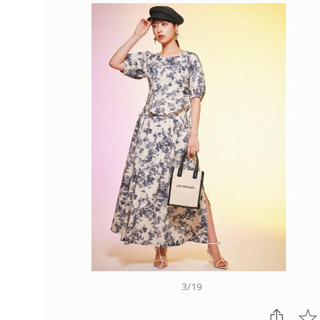Lily Brown(リリーブラウン)のLily Brown フラワージュイパターンロングスカート レディースのスカート(ロングスカート)の商品写真