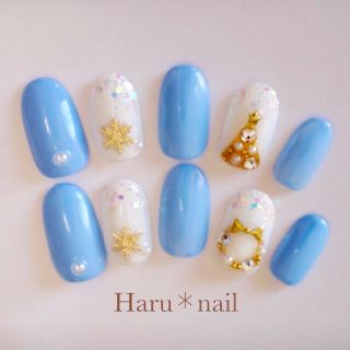 【お休み中】white♥Xmasネイル