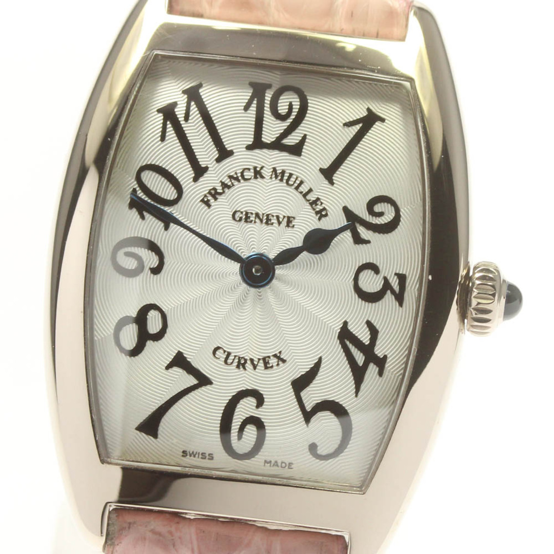 14mmOH歴フランクミュラー FRANCK MULLER 1752QZ トノー カーベックス クォーツ レディース 美品 箱付き_690691【ev20】