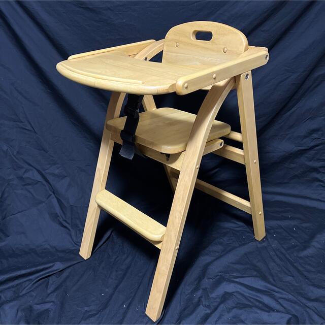 【送料無料】キッズ 食事　椅子 折り畳み式 ハイチェア アーチ Arch 木製