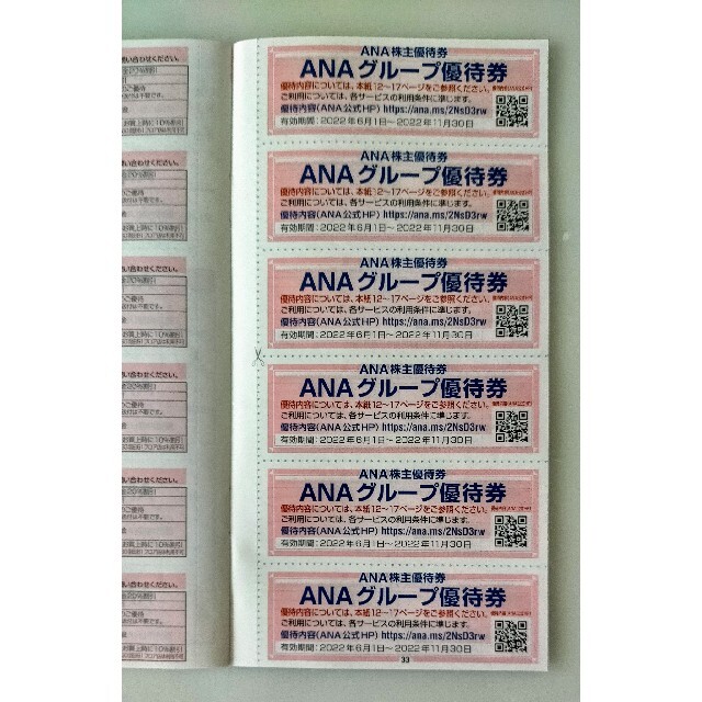 ANA(全日本空輸)(エーエヌエー(ゼンニッポンクウユ))のANA 株主優待券 2枚 案内書 1冊 チケットの優待券/割引券(その他)の商品写真