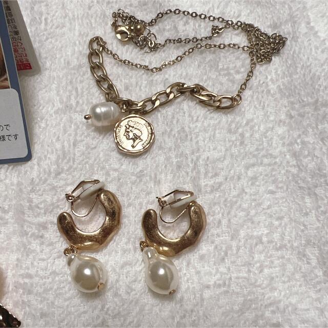 SNIDEL(スナイデル)の♥︎しまむら♥︎ ネックレス イヤリング セット レディースのアクセサリー(ネックレス)の商品写真