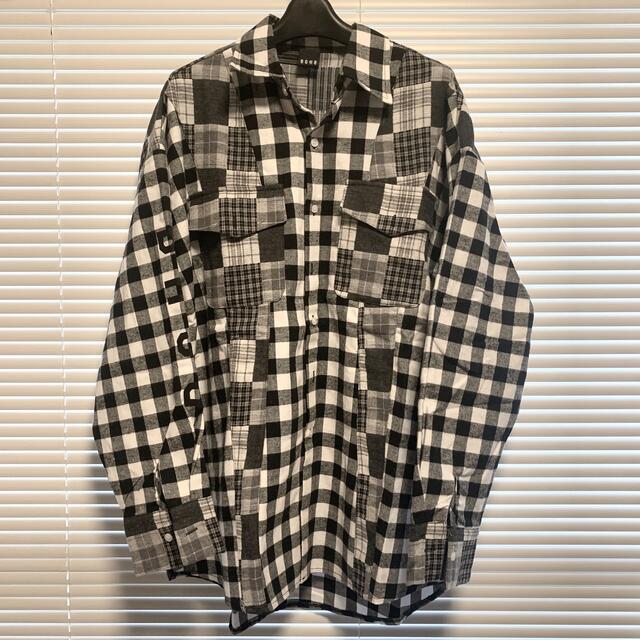 BAGARCH 　 PATCHWORK CHECK SHIRTS
