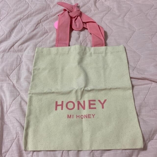 ハニーミーハニー(Honey mi Honey)のHONEY MI HONEY リボントートバッグ　ピンク(トートバッグ)