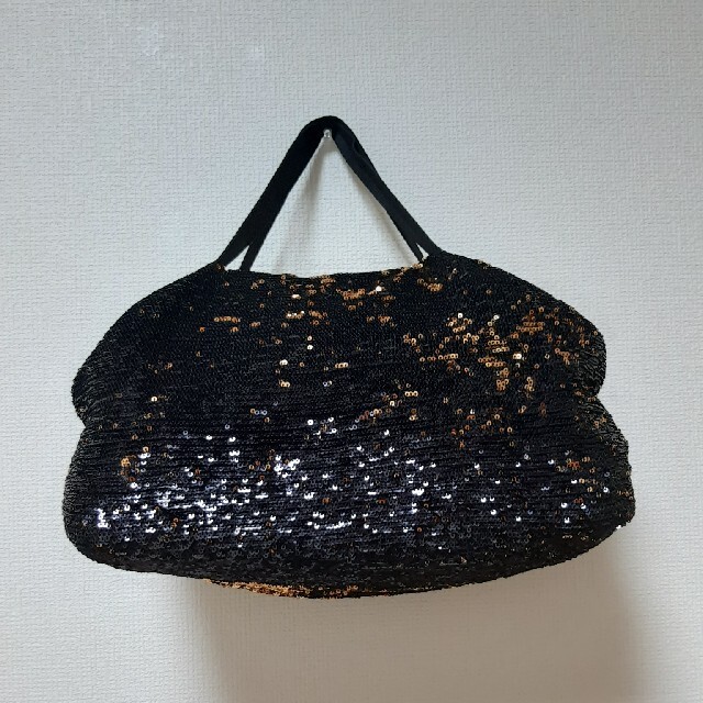 ファッションデザイナー LeSportsac - LeSportsac オールスパンコール-バック&黒地 ロサンゼルス限定版 美品 ハンドバッグ