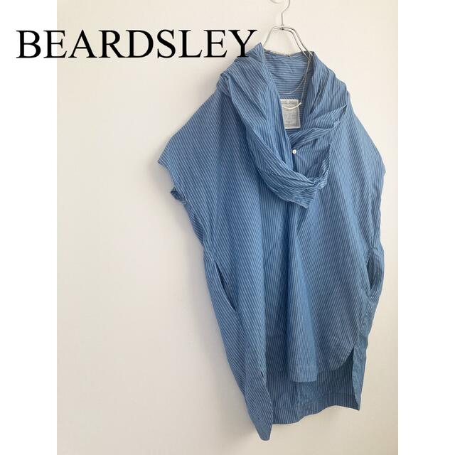 BEARDSLEY(ビアズリー)の★ビアズリー★コットンストライプチュニック ロングシャツ レディースのトップス(チュニック)の商品写真