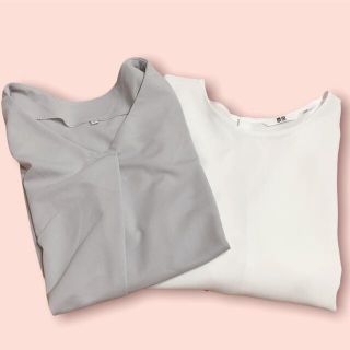 ユニクロ(UNIQLO)のオフィスカジュアル2点売り(シャツ/ブラウス(半袖/袖なし))