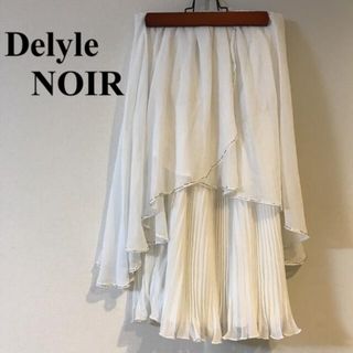 デイライルノアール(Delyle NOIR)のDelyle NOIR ビーズ ベアワンピース プリーツ シフォン キャバドレス(ミニワンピース)