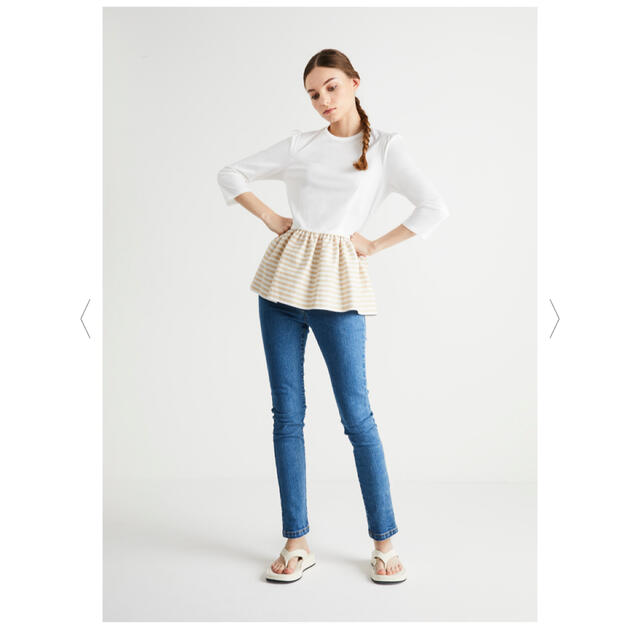 お値下げしました♪ ボーダーズアットバルコニー　PEPLUM  TEE  新品！レディース