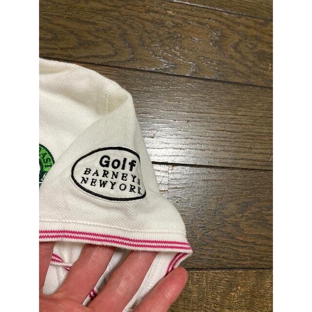 BARNEYS NEW YORK(バーニーズニューヨーク)の最終セールBARNEYS NEWYORK・Golf★おしゃれ！白の半袖ポロシャツ スポーツ/アウトドアのゴルフ(ウエア)の商品写真