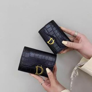 ディオール(Dior)のDIORミニウォレット　ディオール　財布　ミニ　ブラック(財布)