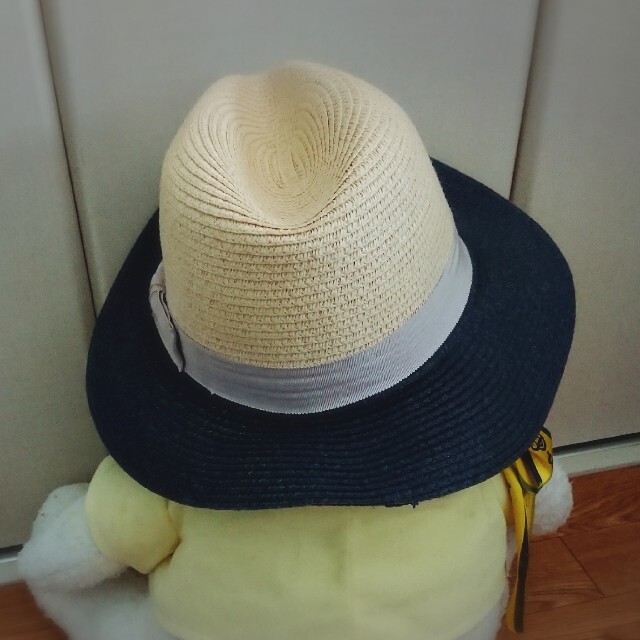 バイカラーハット レディースの帽子(麦わら帽子/ストローハット)の商品写真