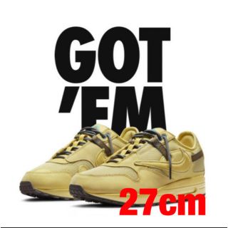 ナイキ(NIKE)のTravis Scott Nike Air Max 1 "Gold" 27cm(スニーカー)