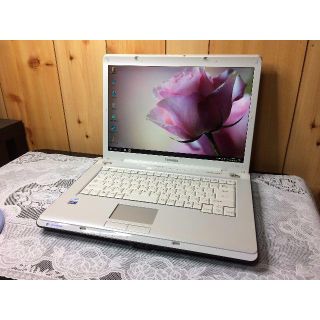 トウシバ(東芝)のDynabook◆白/美品♪ Windows10 120GB Wi-Fi DVD(ノートPC)