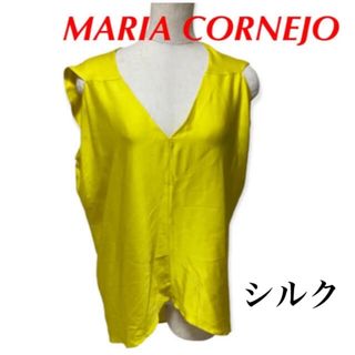 未使用　マリアコルネホ MARIA CORNEJO シルクチュニックブラウス 4(シャツ/ブラウス(半袖/袖なし))