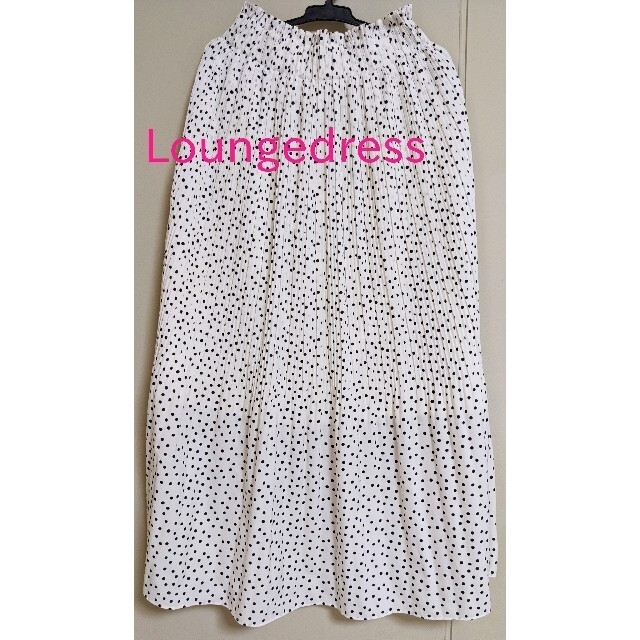 Loungedress ラウンジドレス ドットプリーツスカート Freeサイズ