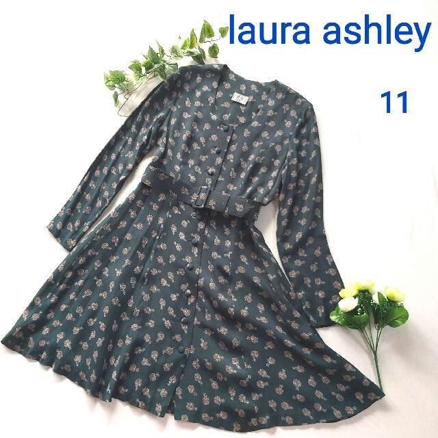 laura ashley ローラアシュレイ【9号】レディース長袖ワンピース