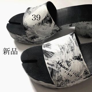 新品/39 メゾン マルジェラ 足袋 タビ ペンキ サンダル ペイント-