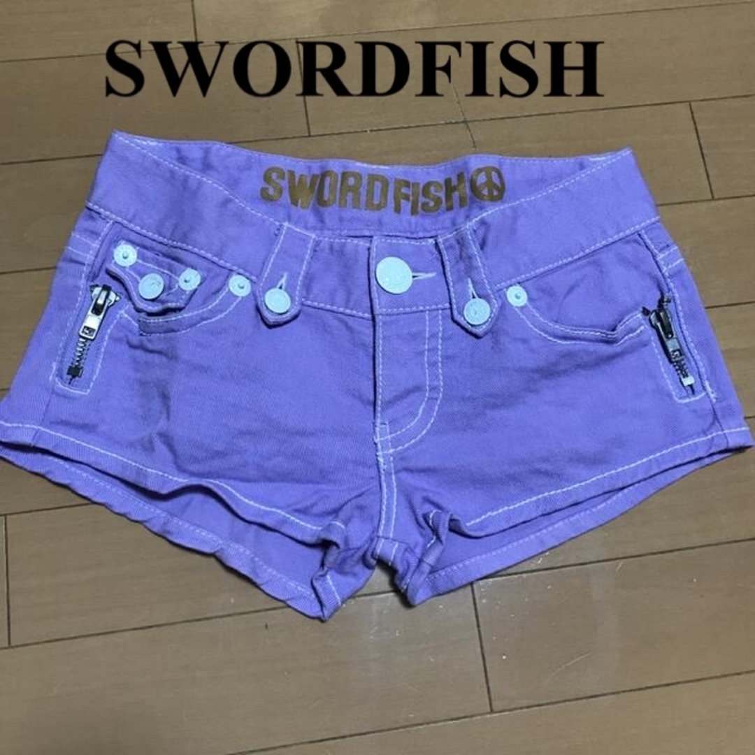 SWORD FISH(ソードフィッシュ)のソードフィッシュ SWORDFISH ショートパンツ ラベンダー カラーデニム レディースのパンツ(ショートパンツ)の商品写真