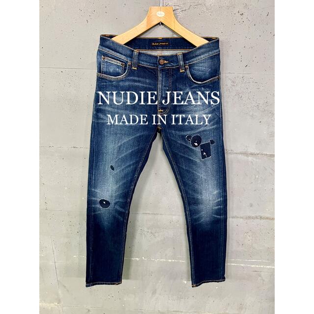 美品!NUDIE JEANS TILTED TOR PATCH MENDED | フリマアプリ ラクマ